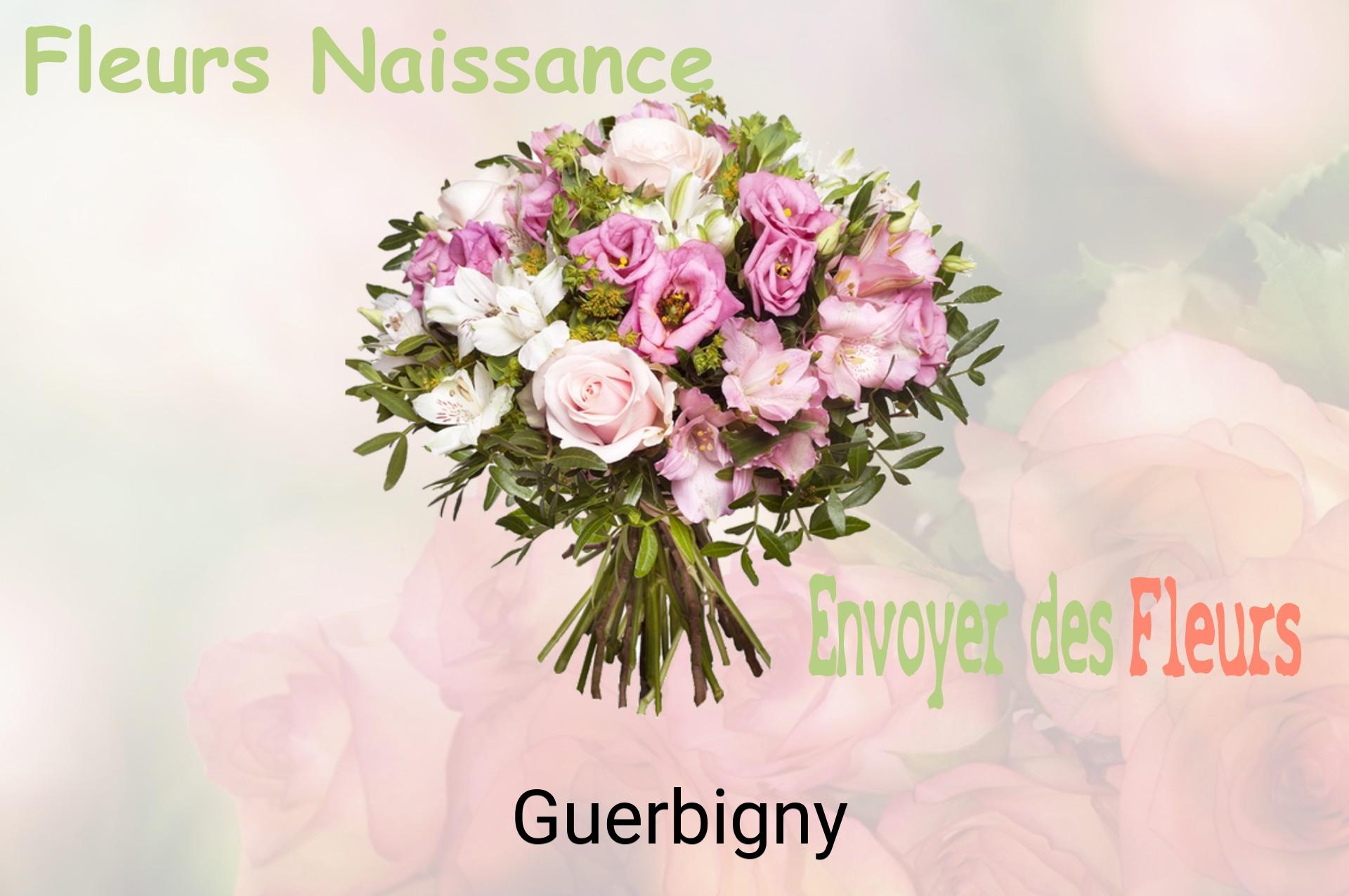 Bouquet de fleurs de naissance livré à Guerbigny
