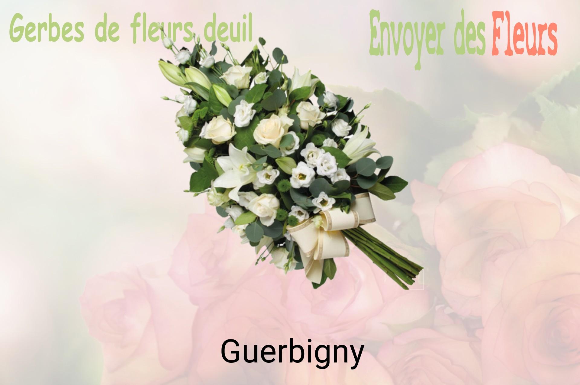 Gerbe de fleurs de deuil livrée à Guerbigny